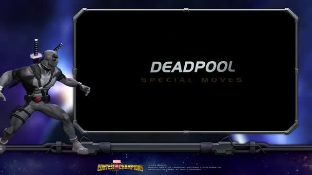 معرفی شخصیت Deadpool در بازی marvel contest of champion