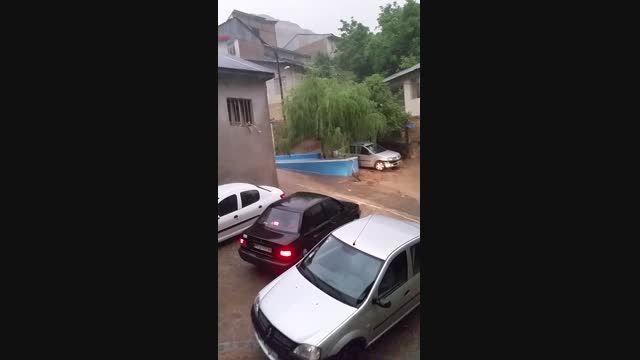 بارش باران سیل آسا در میناوند (2)