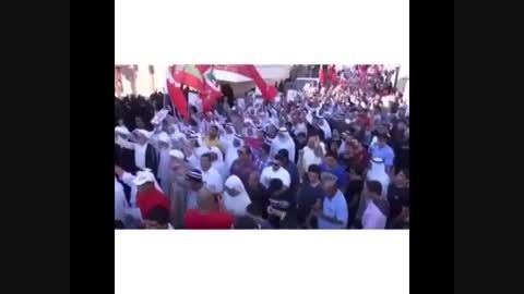 شعار سرنگونی حمد در مراسم تشییع پیکر شهید بحرینی