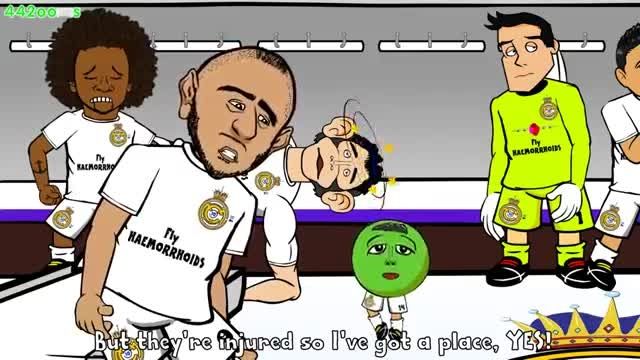 انیمیشن جالب و طنز از بازی رئال مادرید و اتلتیکو مادرید