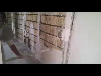 Spray gypsum and based mortar plaster with PFT G4 ( گچ