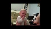 کلیپ خنده دار ترس کودک از صدا