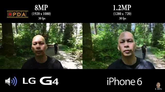 مقایسه ی کیفیت دوربین جلوی LG G4 و Iphone 6