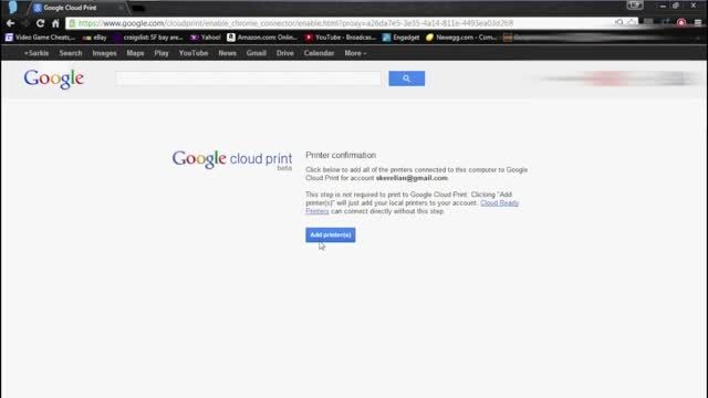 How to use Google Cloud Print