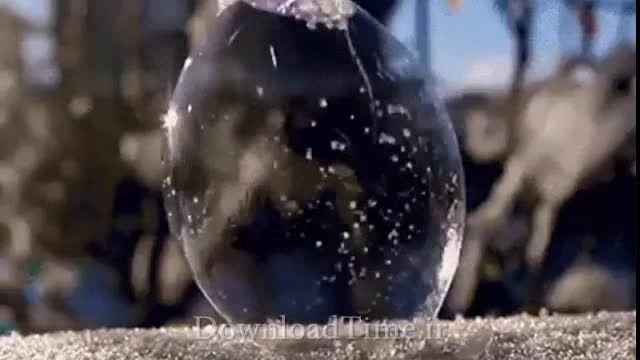 صحنه جالب یخ زدن حباب!
