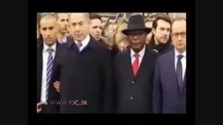 خشم کاربران فضای مجازی از حضور نتانیاهو درتظاهرات پاریس