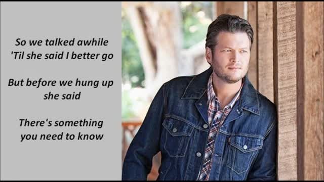 Blake Shelton-I Found Someone-Lyrics