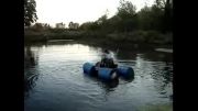 Redneck Jet Ski (Lawnmower drives on water)