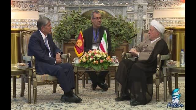 دیدار رئیس جمهور قرقیزستان با آیت الله هاشمی رفسنجانی