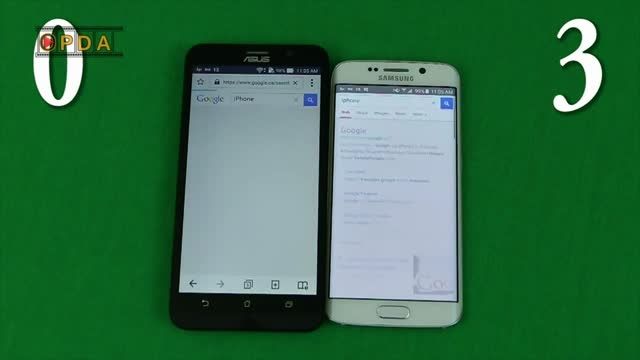 مقایسه ی سرعت zenfone 2 و Galaxy S6 edge