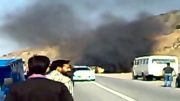 آتش سوزی پژو 405 گردنه ایواندره -جاده الشتر- خرم آباد