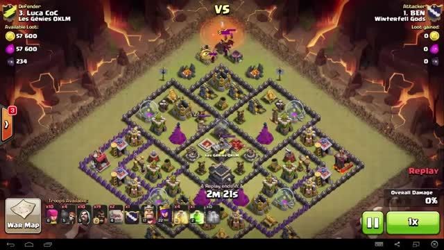 Clash of Clans - TH9 - GoHo - War 75 vs Les Genies OKLM