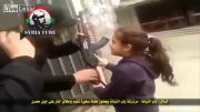 استفاده تروریست ها از دختر بچه به عنوان سپر انسانی