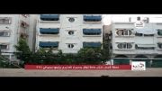 لحظه اصابت موشک به یک خانه مسکونی در غزه