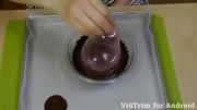 درست کردن کاسه با شکلات