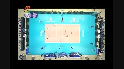 والیبال ایران آمریکا(لحظه شروع بازی)