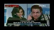 کتک زدن مجری زن اسرائیلی توسط یک کمدین معروف مصری در برنامه