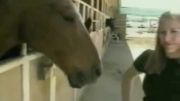 ترس دختر از اسب :)