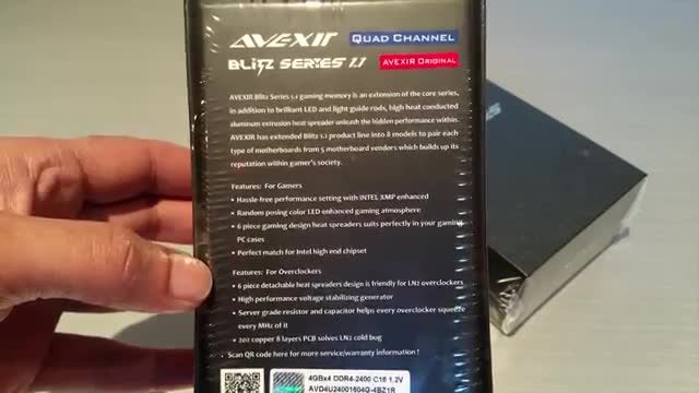 Avexir Blitz 1.1 DDR4 Unboxing