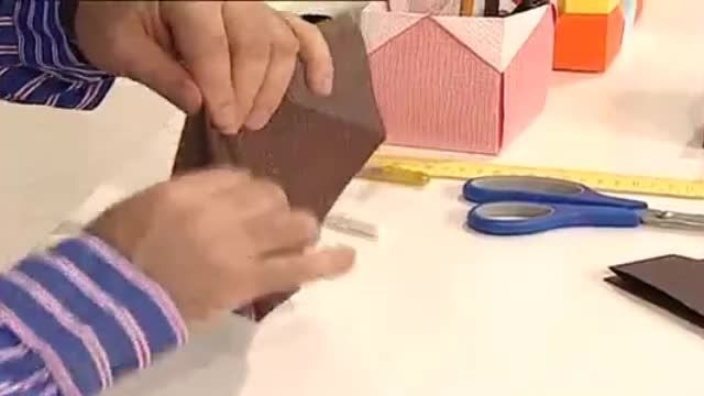 ساخت ظرف زیبای تنقلات با کاغذ (بخش دوم)