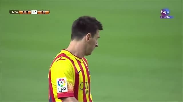 هایلایت کامل بازی لیونل مسی مقابل اتلتیکو مادرید(2013)