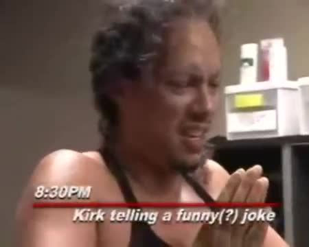 Kirk Hammett telling a Joke
