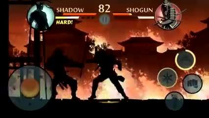 جنگ shadow با shogun در بازی shadow fight 2