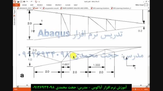 آموزش نرم افزار Abaqus - تحلیل مدل های سیمی- قسمت دوم