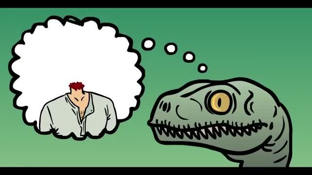 کارتون طنز و خنده دار از فیلم jurassic world