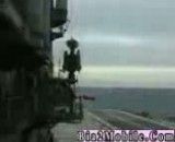 فرود ناموفق جنگنده (سوخو) روی کشتی جنگی روسی