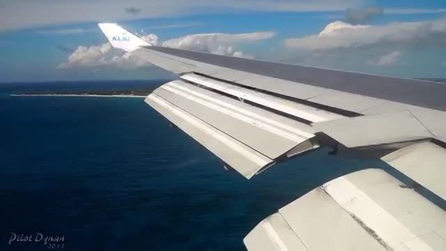 فرود زیبای بوئینگ400-747 KLMدر فرودگاهPrincess Juliana