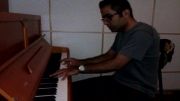 A friend plays a piano for her, impressive.....