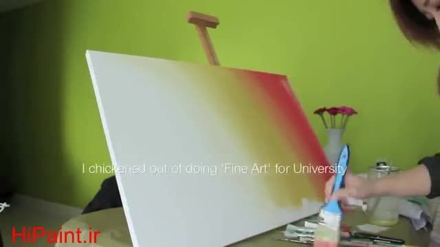 آموزش نقاشی رنگ روغن غروب خورشید