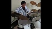 JB playing drum
