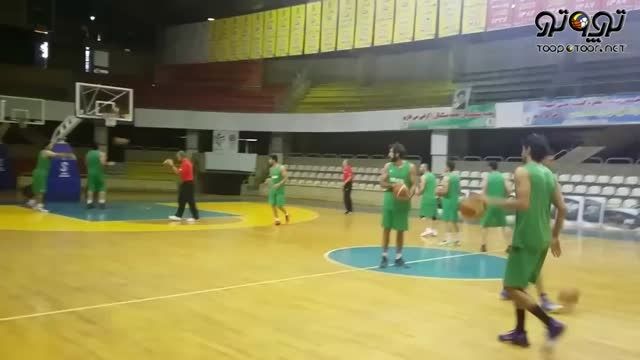 اخرین تمرین ملی پوشان بسکتبال در ایران