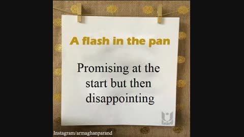 A flash in the pan