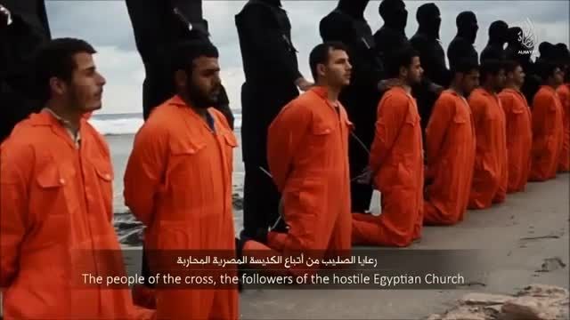 سر بریدن 21 مرد مصری توسط داعش