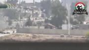 القابون (2)- خبرگزاری ANNA - دفاع تانکها از مردم در حال عبور