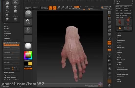 hand polypaint Zbrush