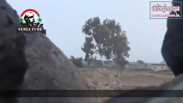 کشته شدن تک تیرانداز داعشی توسط تک تیرانداز ارتش سوریه!