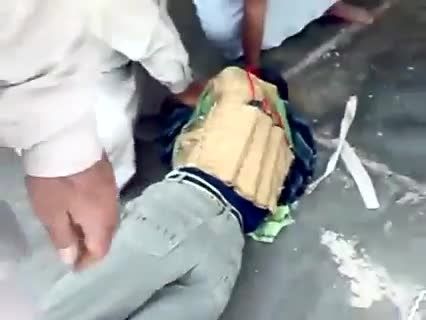 انتحاری دستگیر شده قبل از انفجار