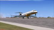 CRJ700 landing in Kish intl airport (oibk)