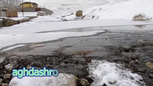 زمستان در روستای آقداش از بخش نوبران شهرستان ساوه
