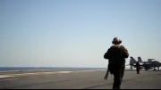 پرواز هواپیماهای آمریکا از خلیج فارس برای بمباران داعش