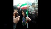 خاله قزی در راهپیمایی 22 بهمن - حلیمه سعیدی