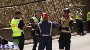 تصادف کامیون با سقف تونل در سیدنی استرالیا