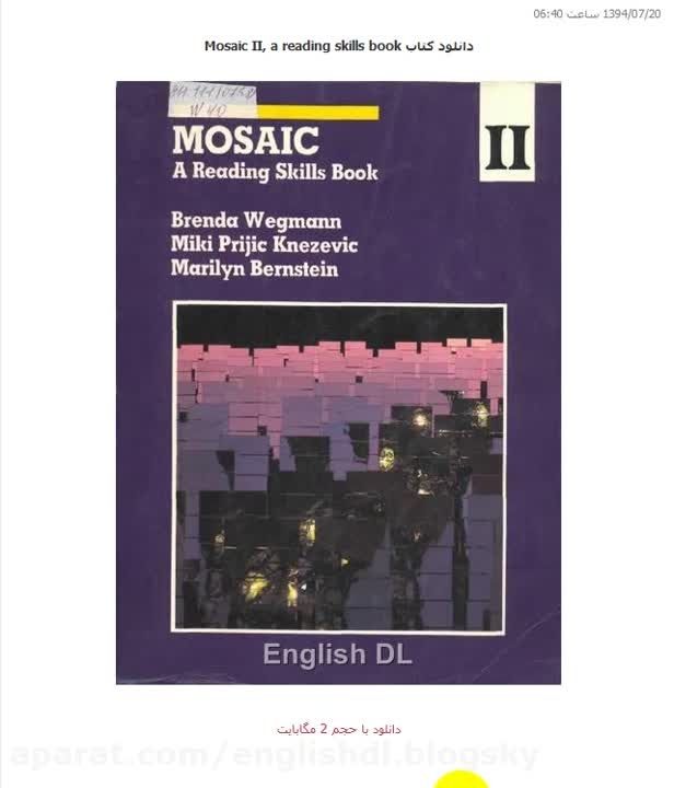 دانلود کتاب Mosaic II, a reading skills book