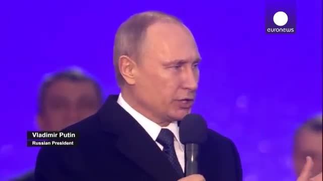 جشن سالگرد الحاق کریمه به روسیه در حضور پوتین