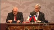 دزدیدن خودنویس توسط رئیس جمهور چک در دیدار رسمی از شیلی