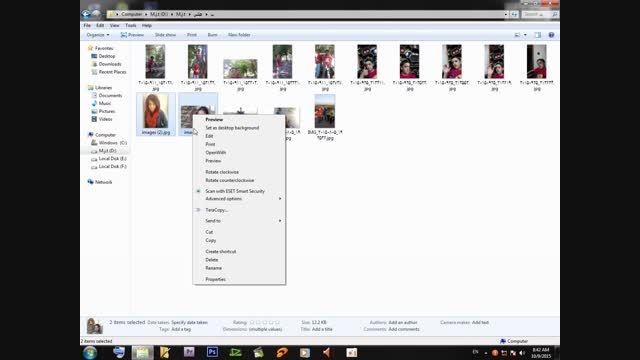 آموزش پنهان کردن فایل در ویندوز 7